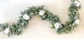 Eucalyptus Garland, Lambs Ear Garland, Wedding Centerpiece, Arch Flowers, White Rose Garland, Greenery Garland, White Rose Garland, Table Ru