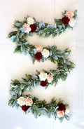 Eucalyptus Garland, Lambs Ear Garland, Wedding Centerpiece, Arch Flowers, Burgundy Blush Garland, Greenery Garland, Table Runner, Lam