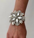 Silver Crystal Wrist Corsage