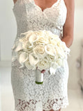 Ivory Bouquet, Ivory Bridal Bouquet, Cream Rose Bouquet, Calla Lily Bouquet, White Bouquet, White Lily Bouquet, White Rose Bouquet,