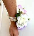 Lavender Calla Lily Wrist Corsage, Lilac Corsage, Light Purple Wrist Corsage, LavenderCorsage, Prom Boutonniere, Pin Corsage, Wedding Corsag