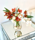 Real Touch Orchid Arrangement, Tropical Floral Arrangement, Orchid Centerpiece, Orange Arrangement, Beach Floral Arrangement,