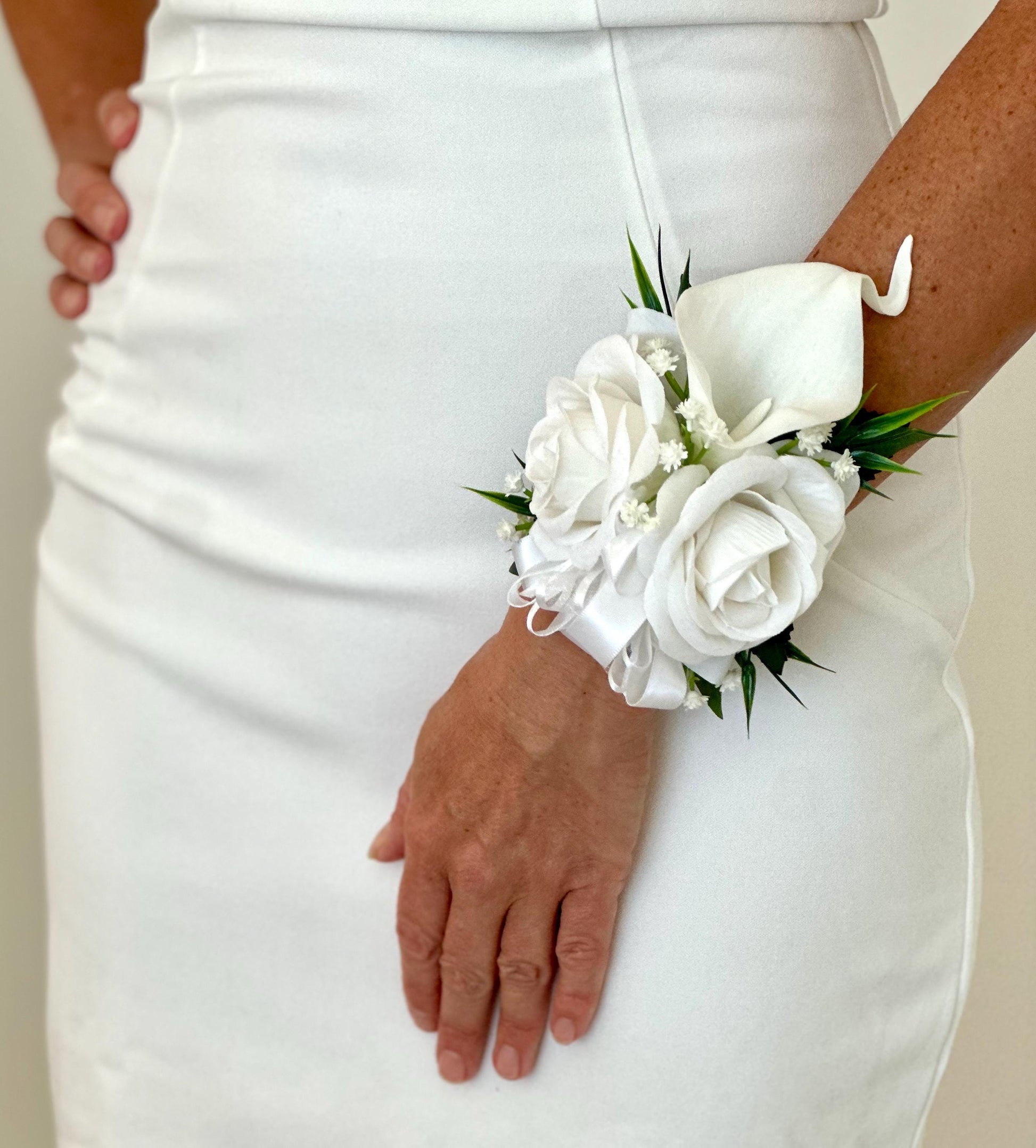 Ivory Rose Bouquet, Bridesmaid Bouquet, Ivory Bouquet, Ivory Wedding Bouquet, Ivory Rose Bouquet, Ivory Bridal Bouquet, Babys Breath,