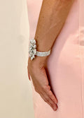 Silver Crystal Wrist Corsage