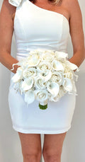 Ivory Bouquet, Ivory Bridal Bouquet, Cream Rose Bouquet, Calla Lily Bouquet, White Bouquet, White Lily Bouquet, White Rose Bouquet,