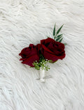 Faux Burgundy Rose Bouquet, Rose Bouquet, Red Rose Bouquet, Burgundy Boutonnière, Winter Bouquet, Burgundy