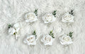 Ivory Rose and Lily Boutonniere, Ivory Rose Boutonniere, Calla Lily Boutonniere, Grooms Boutonniere, Groomsman Boutonnière, White Bout