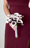 Burgundy and White Wedding Flowers, Burgundy Cascading Bouquet, Cascading Bridal Bouquet, Calla Lily Bouquet, Burgundy Bridesmaid Bouquet