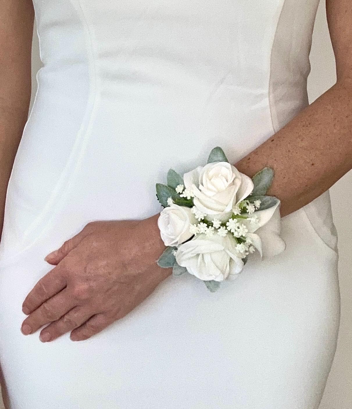 Calla Lily and Rose Boutonniere, Real Touch Calla Lily Boutonniere, Lambs Ear Boutonniere, Grooms Boutonniere, Groomsman, Baby’s Breath Bout